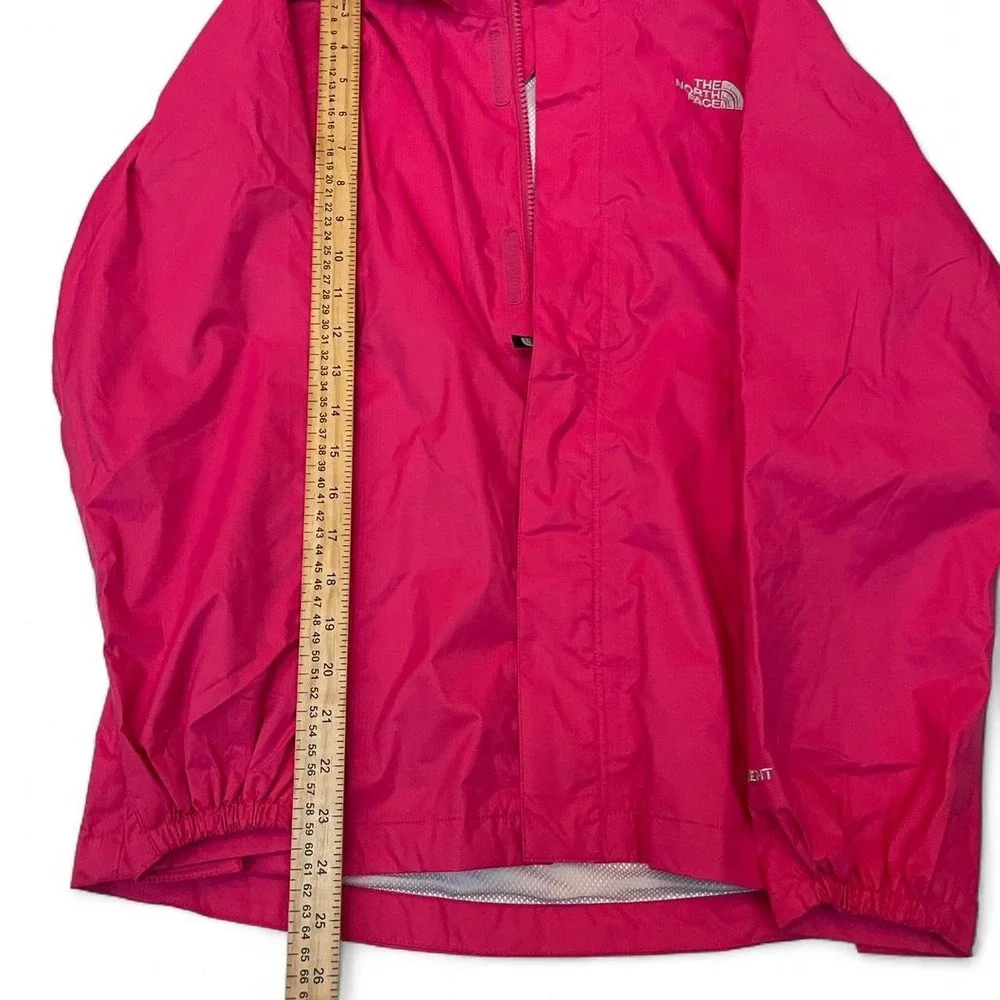 The North Face HyVent Rain Jacket Girls Large Pink Waterproof Hooded Shell